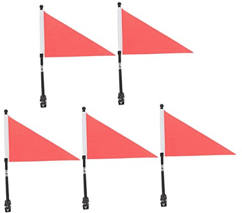 Sosoport 5 Sätze Fahrradfahne Kinderfahrräder Kinderbike Lenkerfahne zum Radfahren Fahrrad-Sichtbarkeitsflaggen Flagge für Fahrradzubehör Fahrradlenkerfahne Kinderfahrrad-Lenkerfahne Metall