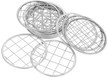 PRETYZOOM 12pcs Flower Lid Insert for Wide Mouth Jar Lids Metal Floral Grid for Bulb Vase Dining Table Decor and Flower Organizer Insert