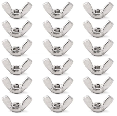 YYIGVMO 18 Piezas Tuercas Mariposa M5 Acero Inoxidable 304, Tuercas de Mariposa de Mano, para Herramientas Bricolaje Dispositivos Electrónicos Hardware