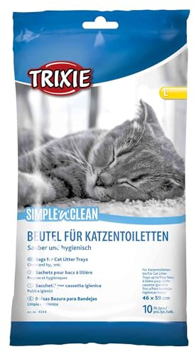TRIXIE Simple'n'Clean Katzenklobeutel Gr. L, 10 Stück für Katzen | Praktische Beutel für die Katzentoilette – einfaches Entleeren und schnelle, hygienische Reinigung im Alltag