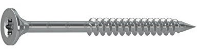 Dresselhaus 0/3585/000/5,0/90/ /02 JD-79-Universalschraube mit Senkkopf und Fräsrippen, I-Stern und Teilgewinde, Edelstahl rostfrei A2, 5 x 90 mm, 5 x 90, 100 Stück