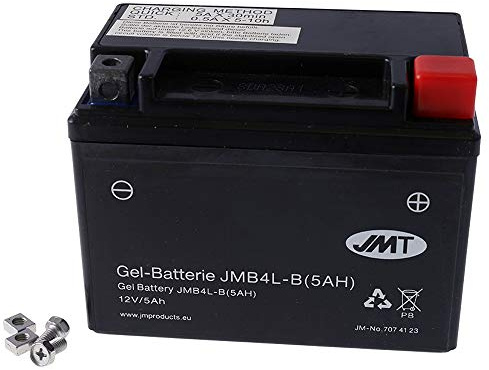 JMT Batterie 12 V 5 Ah (JMB4L-B) [wartungsfrei & versiegelt] kompatibel für SUZUKI Tune 50, Tune 50