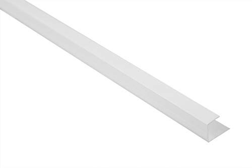 LEMAL U-Profil PT5, PVC Kunststoff weiß für 12,5mm Rigipsplatten (20 Meter / 10 Leisten) - Leisten Eckenschuttz Abschlussleiste Kunststoffprofile