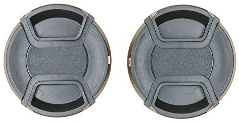 PROtastic® Objektivdeckel 58 mm (2 Stück) – federbelasteter Klemmdeckel fällt nicht ab Passend für Nikon, Canon, Pentax usw. LC-58 E-58 O-LC58