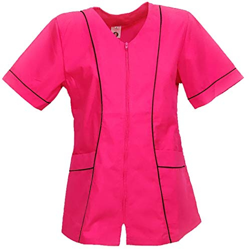 fratelliditalia.org Blouse de Travail pour Femme, Esthétiste, Coiffeuse, Sanitaire, Infirmière, OSS - Personnalisable avec Votre Logo