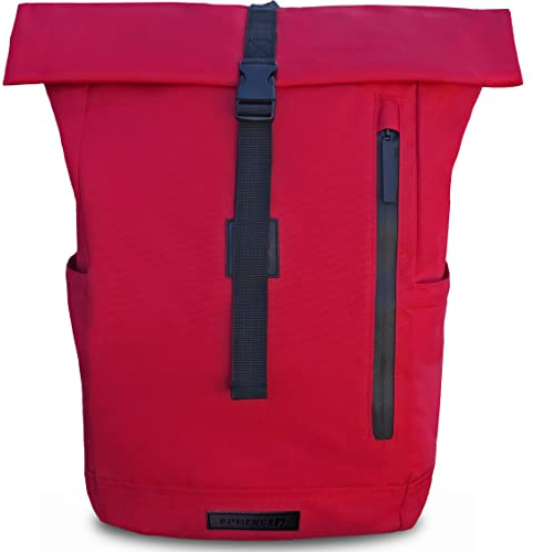 Bomence Roll Top Mochila Ultra Ligera Eco, Unisex Damas y Caballeros (Rojo)
