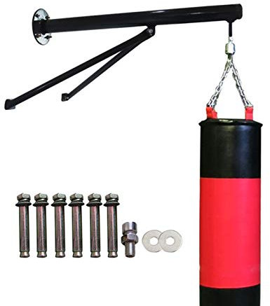ZHANGQINGXIU Boxsackhalterung,Schwere Boxsack-Wandhalterung Tragfähiger 600-kg-Boxwandhalter Innen-Metall-Aufhängungsrahmen Für MMA Tai Quan (Color : Black, Size : 100cm)