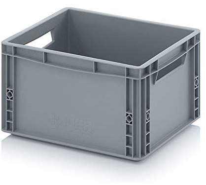 Auer Packaging Eurobox - Caja de almacenamiento (40 x 30 x 22 cm, 20 L, con asas, 40 x 30 x 22 cm, apilable)
