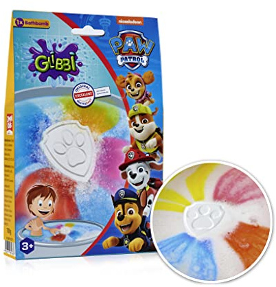 Simba 105953571 - Paw Patrol - Bombe de bain - Jouet de bain - Mousse colorée - Effet de couleur magique - Pour le bain - À partir de 3 ans