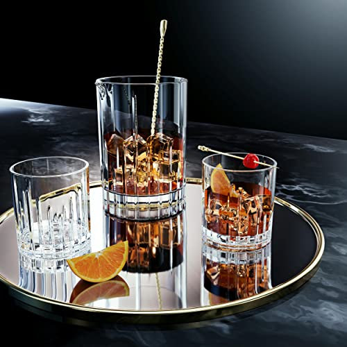 LEMONSODA Double Old Fashioned Glass Set with Mixing Pitcher (Set of 6)