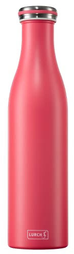 Lurch 240968 Isolierflasche/Thermoflasche für heiße und kalte Getränke aus Doppelwandigem Edelstahl 0,75l, pink
