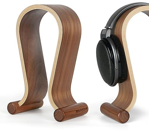 VKheroKV Wooden Headphone Stand Stylish Desk Headset Holder for Over-Ear Headphones Headset Stand for Sennheiser, Bose, Beats, Razer, AKG, Airpod Max, HyperX, Sony PS4 et.