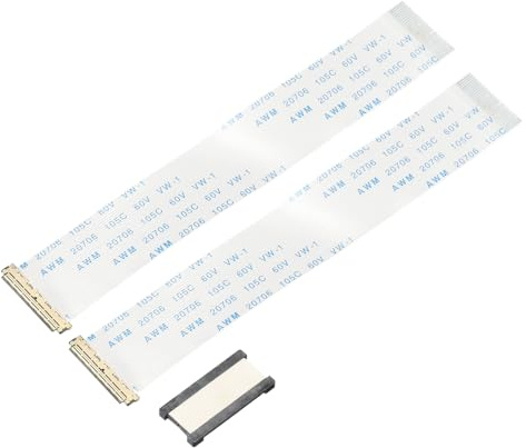 sourcing map 2Pcs EDP Wire FFC Flexible Flat Cable with Extend Adapter 30 Pins 0.5mm Pitch 100mm B-Type for LCD TV, DVD Player, Car Audio