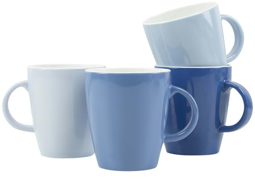 Gimex - Colour Line - Taza con asa - Sky - 380 ml - 4 Piezas