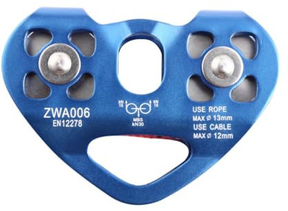 Wzxhew # Zip Line - Carrito con mosquetón de bloqueo automático y barra de mango, velocidad tándem de 30 kN, polea doble para cable de 1/4, 5/16, 3/8 y 1/2, kit de carrito de cremallera resistente