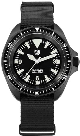 watchdives WD1980 VH31/517 Quarzuhr, Militär-Taucheruhr, 39 mm, Saphirglas, Luxus-Armbanduhr, 100 M wasserdicht, Uhr für Herren