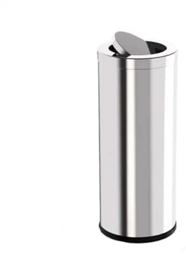 Poubelle Cuisine Poubelle en acier inoxydable 15L/25L/50L, extincteur de fumée, poubelle de cuisine ouverte à moitié supérieure en argent, corbeille à papier for le bureau à domicile Poubelle(XL)
