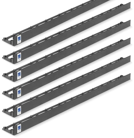 blizz-z terraflex plast Weg- und Beeteinfassung PE schwarz 1 m x 60 mm (6 Stück) | Terrassenabschluss, Rasenkante, Beetumrandung, Kiesbeet | Made in EU