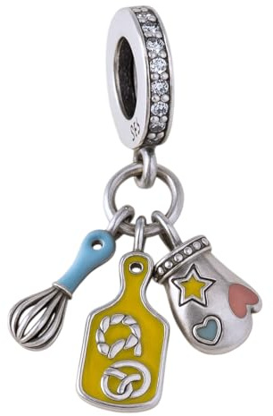 Backfreude - Ensemble de gants et fouets - Bracelet à breloques - Accessoire de bijoux en argent sterling 925