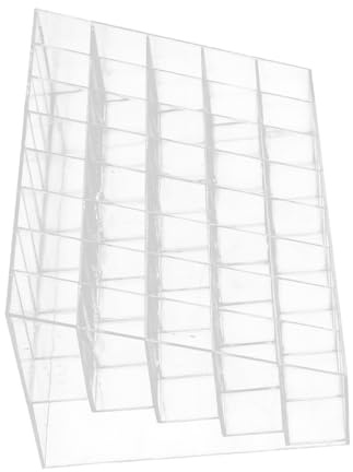 BESTYASH Delicate Lipstick Organizer Lipstick Holder 2pcs 40-grid Tiered Design Cosmetic Display Rack for Makeup Vanity Storage