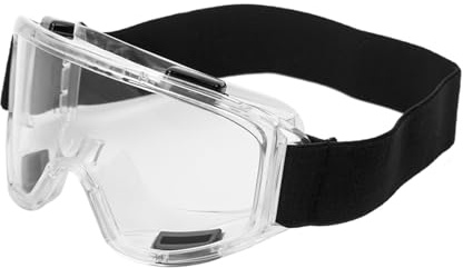 Gafas de seguridad Lente transparente con banda de goma anti niebla sobre gafas de cristal protección ocular resistente a los arañazos Gafas de seguridad elásticas resistentes con acolchado suave