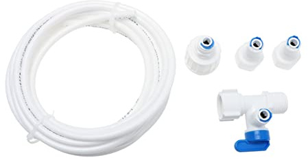 Ice Maker Water Inlet Tube Connector, 5m PE White Set | Stable Working Performance, Smooth Surface, Ice Machine Adaptor, Suitable for Installation Use