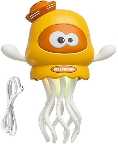 Dancing Octopus Toy for Kids, Electric Dancing Squid Toy con musica/luci/batteria ricaricabile, robot wiggling interattivo per la festa di compleanno per ragazzi per ragazzi yellow
