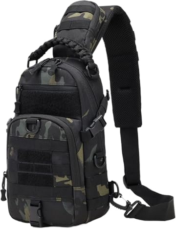 Slingväska - Outdoor Camping Chest Pack | Vattentät sport axel ryggsäck för vandringsklättring cykling fiske resor, armé fans taktiska kroppspåsar för män och kvinnor