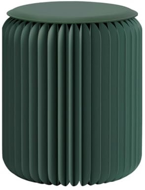Sgabello pieghevole in carta a nido d'ape con cuscino poggiapiedi portatile, ecologico, mobili verdi 32 x 40 cm, panca pieghevole leggera per casa e ufficio