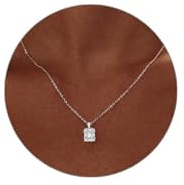 RIXERKOC Collier Or avec Pendentif Diamant pour Femme, Délicat Collier Ras du Cou avec Pendentif CZ Plaqué Or 18K, Cadeaux Bijoux Esthétiques pour Noël et la Saint-Valentin (Or)