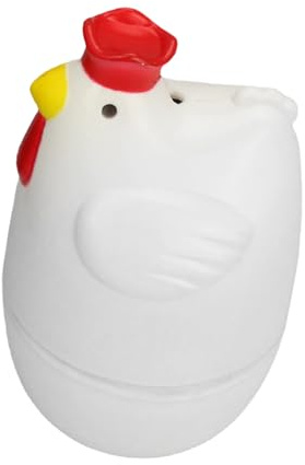 Cocedor de huevos escalfados – Simpático vaporizador en forma de pollo, resistente al calor, diseño compacto | Accesorio microondas rápido para desayuno, tortilla, tocino, patatas, cocina, fac