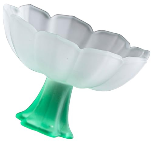 NUOBESTY Tazza da Tè a Base Alta in Vetro Colorato Verde Bicchiere da Vino Multifunzione per Dessert e Cocktail per Tea Party e Intrattenimento Domestico