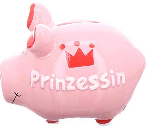 KCG Keramik Sparschwein Prinzessin ca. 12.5cm x 9cm
