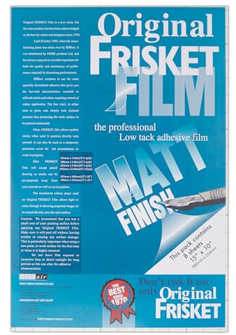 Original Frisket 15-Inch by 10-Inch Matt Masking Film Sheets, 8-Pack (52808)