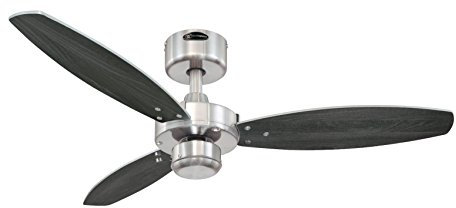 72289 Jet I, moderner 105 cm Deckenventilator von Westinghouse Lighting, Ausführung in gebürstetem Nickel