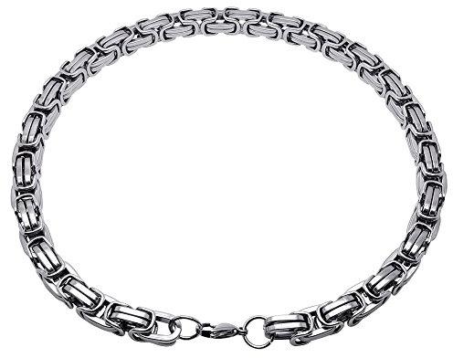Soul-Cats silberne Königskette für Männer, nur Halskette oder Set mit Armband aus Edelstahl, verschiedene Längen und Stärken