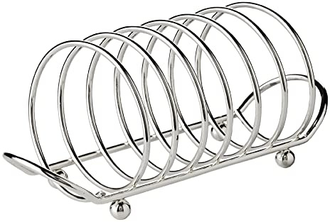 EDZARD brödstring (L 22 cm) i silver – hållare och stativ för rostade brödskivor – förvara bröd, rosthållare och bordställ – perfekt present till svågern