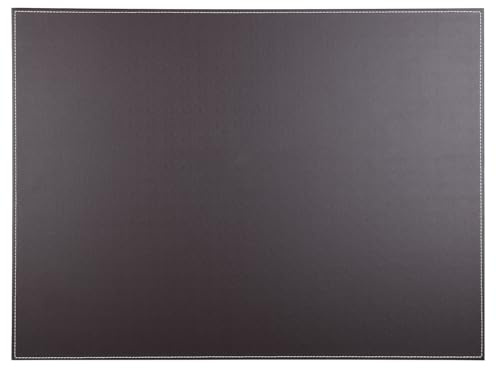 KINGFOM Schreibtischunterlage & Unterlage, 61 x 45,7 cm, großes Mauspad, PU-Leder, für Desktop- und Laptops, Braun