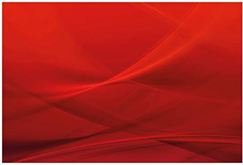 Wallario Premium XXL-Vliestapete Abstrakte rotes Muster - roter Stoff - Fototapete Größe: 400 x 267 cm