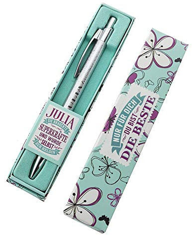 History & Heraldry Top Kuli Kerl & Lady - Julia - individueller und personalisierter Kugelschreiber mit Name und Spruch