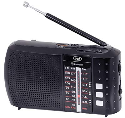 Trevi RA 7F20 BT Radio portátil multibanda con Bluetooth, USB, MicroSD, batería Recargable Negro