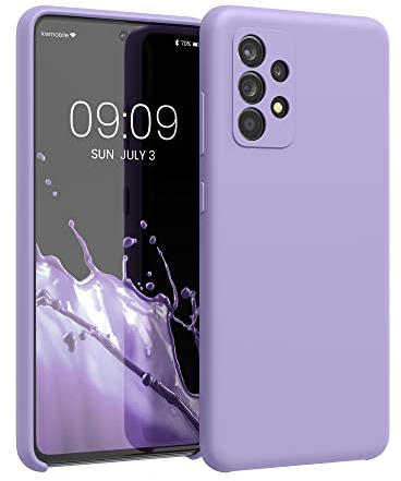 kwmobile Handyhülle für Samsung Galaxy A52 / A52 5G / A52s 5G Hülle - Case Silikon - Kabelloses Laden - Schutzhülle Cover in Veilchen Lila
