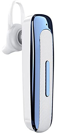 Drahtloses Bluetooth-Headset, E1 Bluetooth-Kopfhörer Freisprecheinrichtung für Business-Headset Drahtlose Stereo-Kopfhörer Sport-Ohrhörer für sicheres Fahren, Laufen, Sport und Business(weiß Blau)