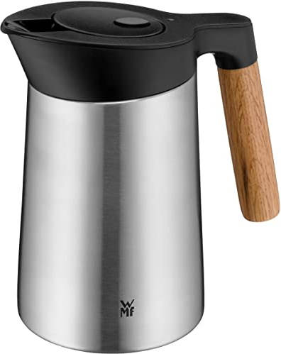 WMF Kineo doppelwandige Isolierkanne 0,6l, Thermoskanne Edelstahl mit Klick-Verschluss, Kaffeekanne hält Getränke 12h warm & 24h kalt, matt