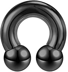 ZS Chirurgenstahl Hufeisen Circular Barbell Ringe, 00G 0G 2G 4G 6G 8G 12G 16G Dick PA Rings, CBR Nasenring Septum Ohr Piercing Körperschmuck