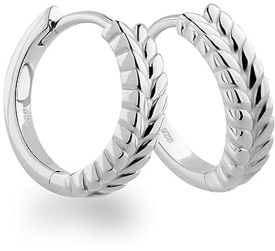Schöner-SD 925 Silber Creolen 15mm mit schönem Muster