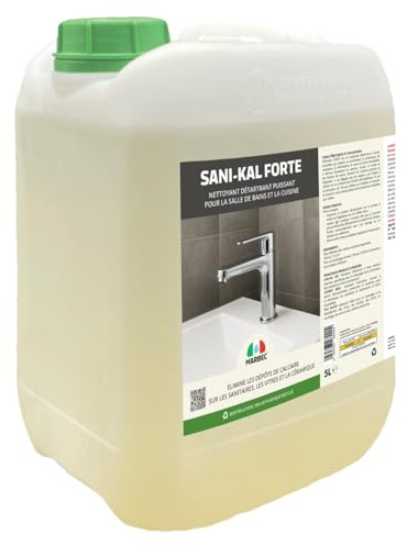 MARBEC SANI-KAL FORTE 5LT Détergent anticalcaire puissant pour salle de bain, élimine les dépôts tenaces, idéal pour sanitaires, vitres et robinetteries.