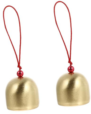 FUNOMOCYA 2stücke Kleine Weihnachtsglocken als Christbaumglocken aus Hochwertigem Material Bastelzubehör für Weihnachten