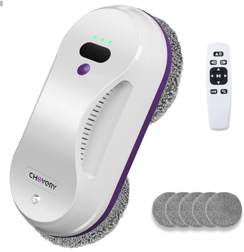 CHOVERY Robot Pulitore per la Pulizia delle Finestre, con Telecomando, Lavavetri, 3000 Pa