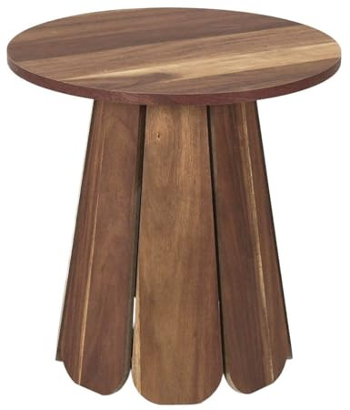 AltoBuy LYLIAN - Table d'appoint en MDF Aspect Noyer